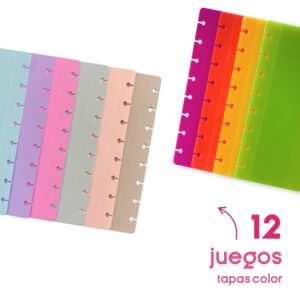 12 juegos de tapas A5 color