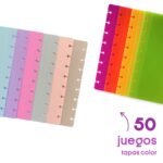 50 juegos de tapas A5 color