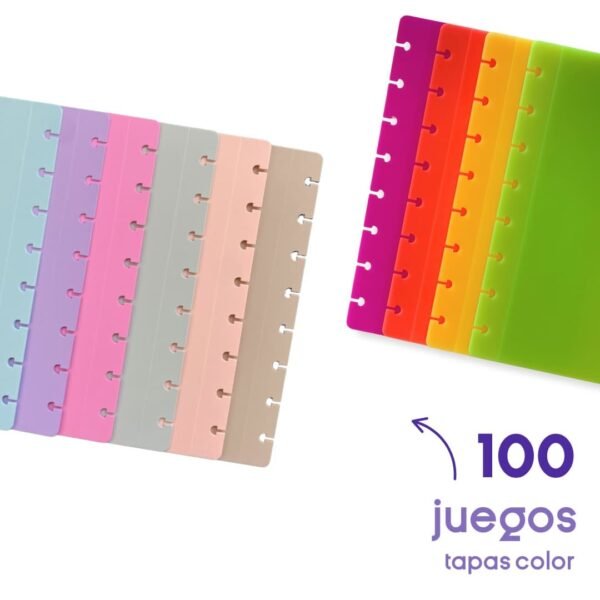 100 juegos de tapas A5 color