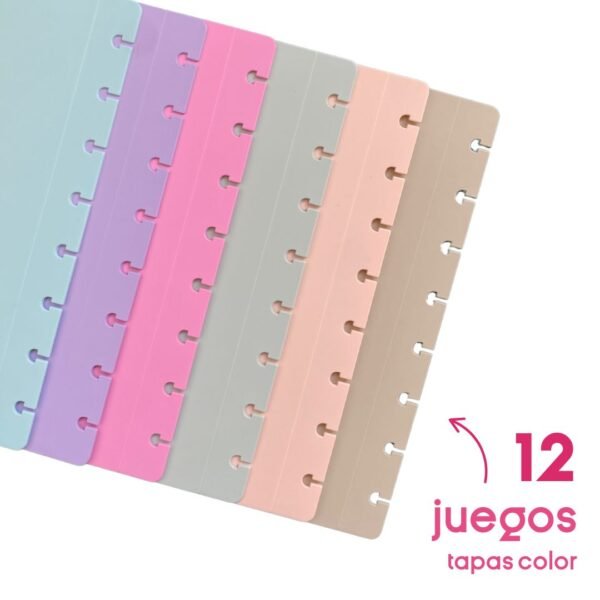 12 juegos de tapas A5 color