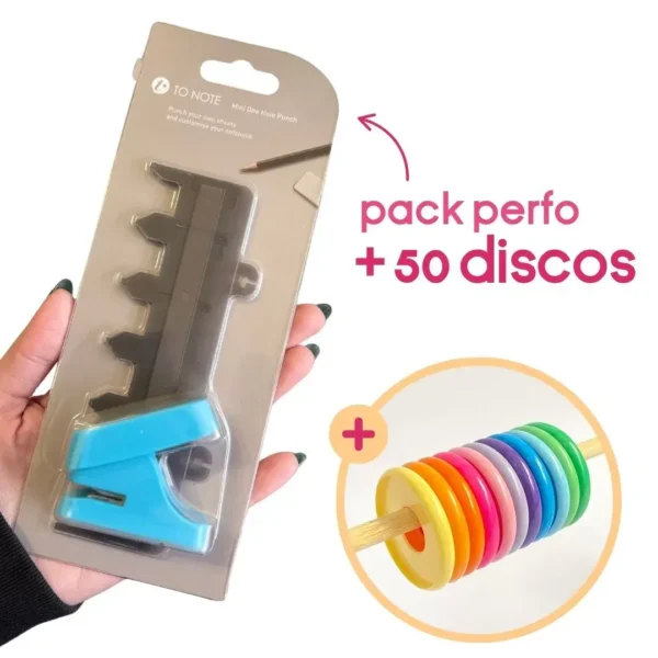Pack Perforadora To Note Mini + 50 discos