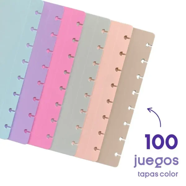 100 juegos de tapas A5 color