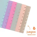 6 juegos de tapas A5 color
