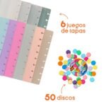 6 juegos de tapas A5 + 50 discos